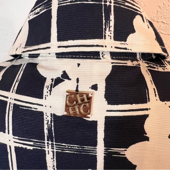 Carolina Herrera Window Pane Print Short Raincoat Sz-S - Picture 8 of 11